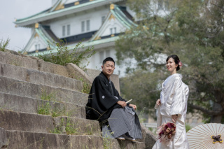やっぱり撮影したい『大阪城と白無垢』
