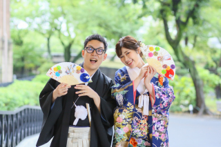 和装姿で華麗に