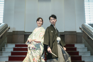 色打掛でデート気分