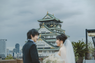 ミライザ大阪城館内のフォトウェディング