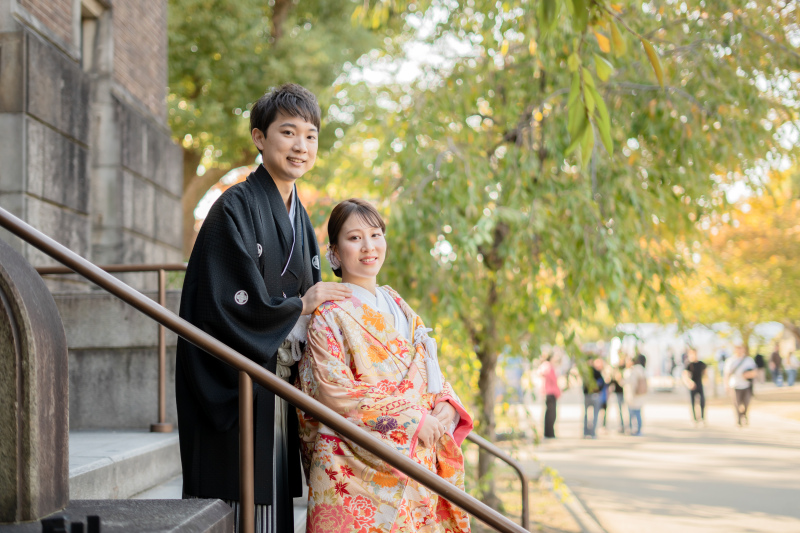 紅葉に変わりゆく大阪城公園