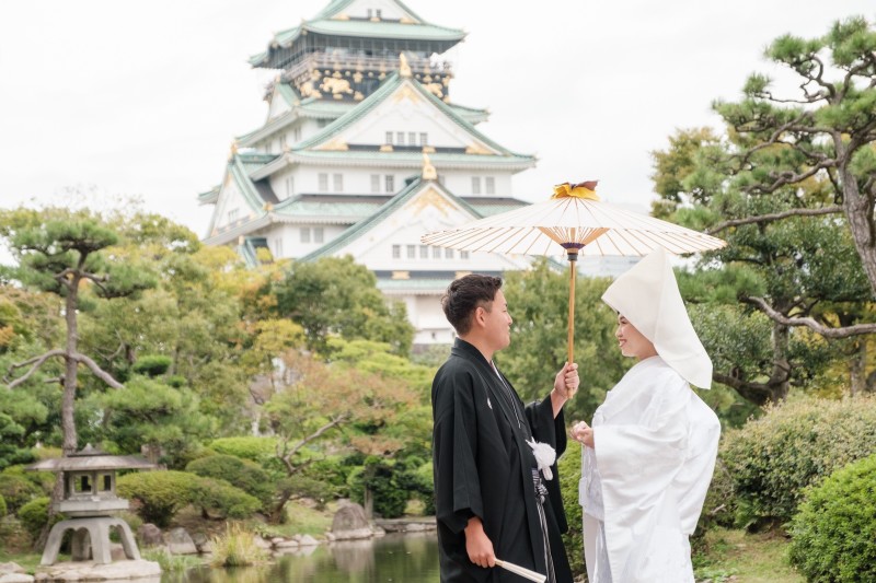 ベストスポットの日本庭園にて