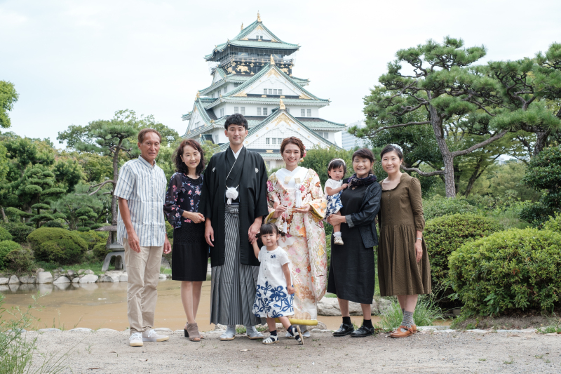 ONE PHOTOWEDDING OSAKA-JO_家族・友人を撮影に呼べる