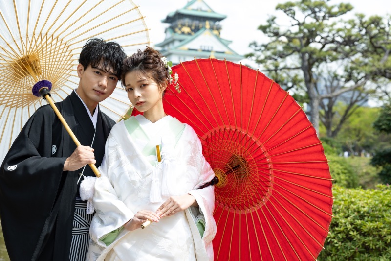 ONE PHOTOWEDDING OSAKA-JO_庭園で撮影できる