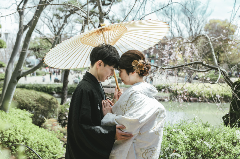 ONE PHOTOWEDDING OSAKA-JO_庭園で撮影できる