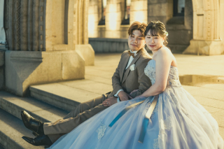 ONE PHOTOWEDDING OSAKA-JO_夕焼け・ナイトでロマンチックに