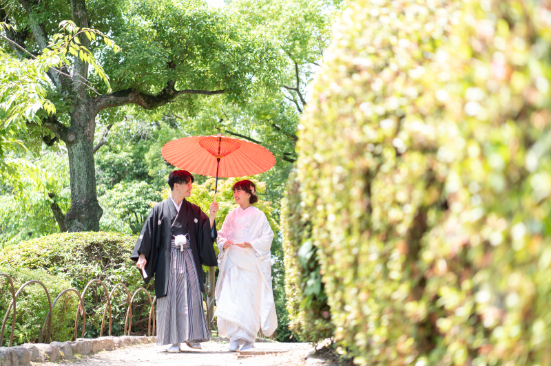 ONE PHOTOWEDDING OSAKA-JO_庭園で撮影できる
