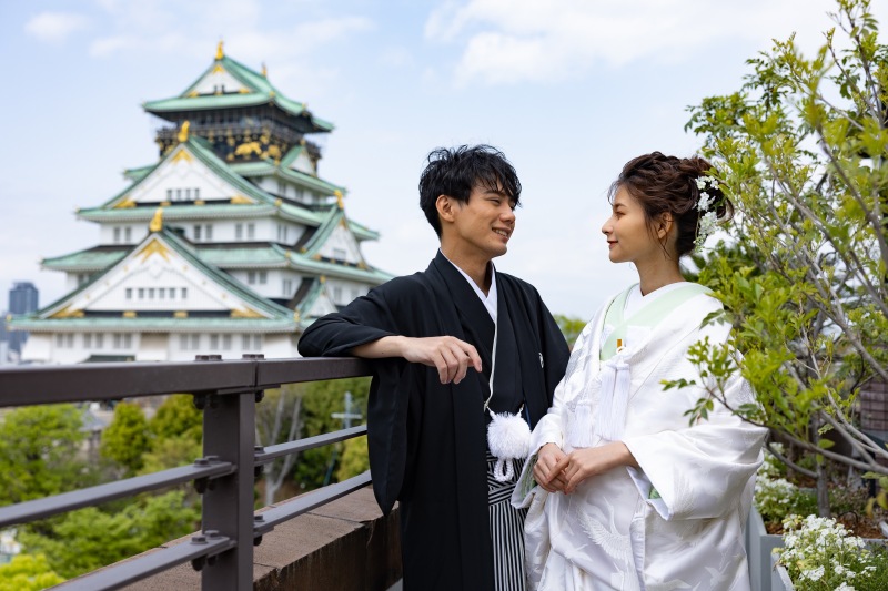 ONE PHOTOWEDDING OSAKA-JO_歴史的建造物で撮影できる