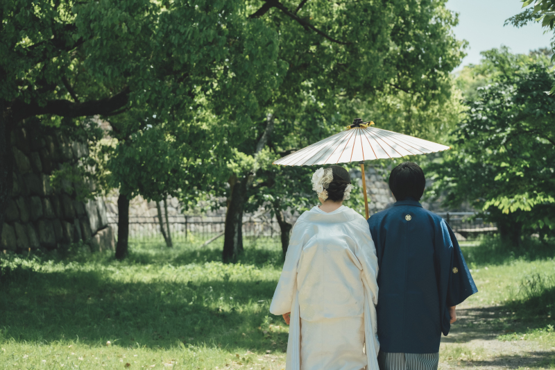 ONE PHOTOWEDDING OSAKA-JO_庭園で撮影できる
