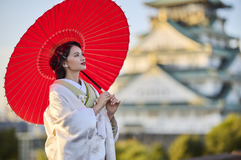 【和装】大阪城周辺で天守閣をバックに撮影ができるプラン