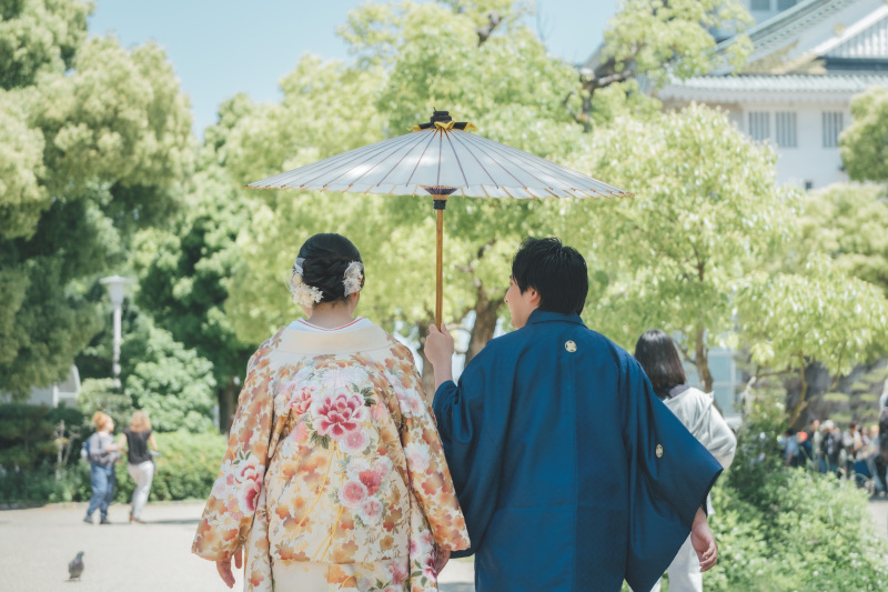 5~7月撮影限定【和洋装】大阪城をバックに輝く新緑と撮影するプラン