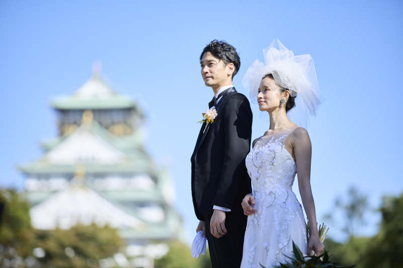 【洋装】大阪城周辺で天守閣をバックに撮影プラン