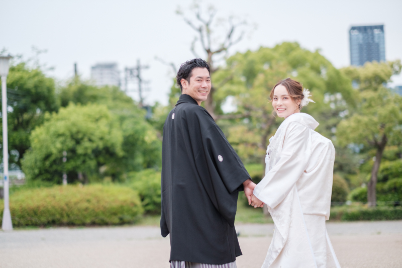 5~7月撮影限定【和洋装】大阪城をバックに輝く新緑と撮影するプラン