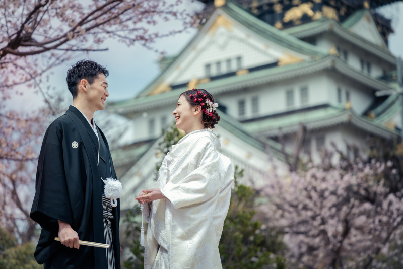 【和洋装】3月26日∼4月4日に撮影される方限定/大阪城の広大なロケーションで満開の桜と撮影する春限定プラン
