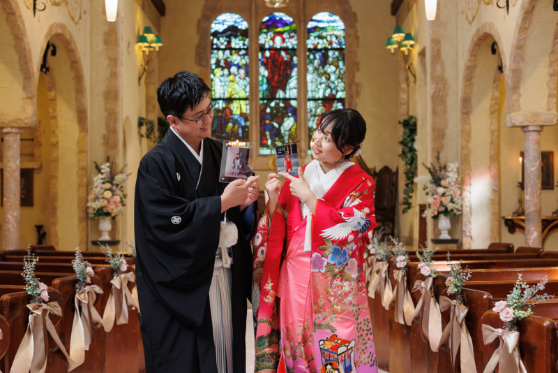 おふたりの幼少期のお写真と一緒に♡