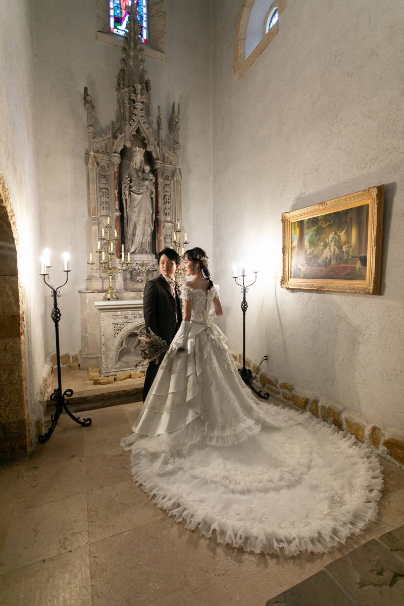 ロングトレーンドレス