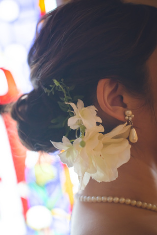 生花ヘッドドレス