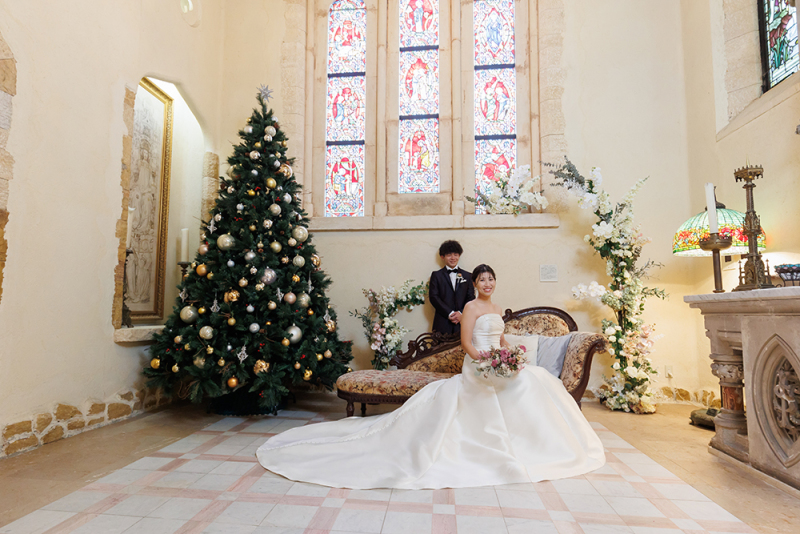 【年内撮影希望のおふたりへ】チャペル×ロケーション×Christmas撮影が叶う!ドレス特典付キャンペーン