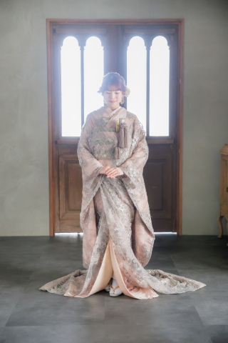 レース打掛　ベージュ