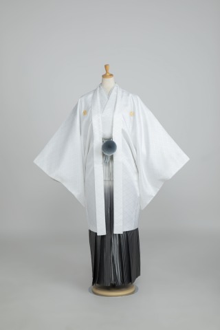 白/グレーストライプ