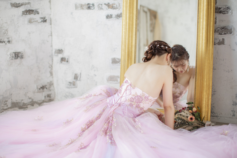 【ソロウェディング】洋装スタジオ撮影|全データ30カット|撮影60分