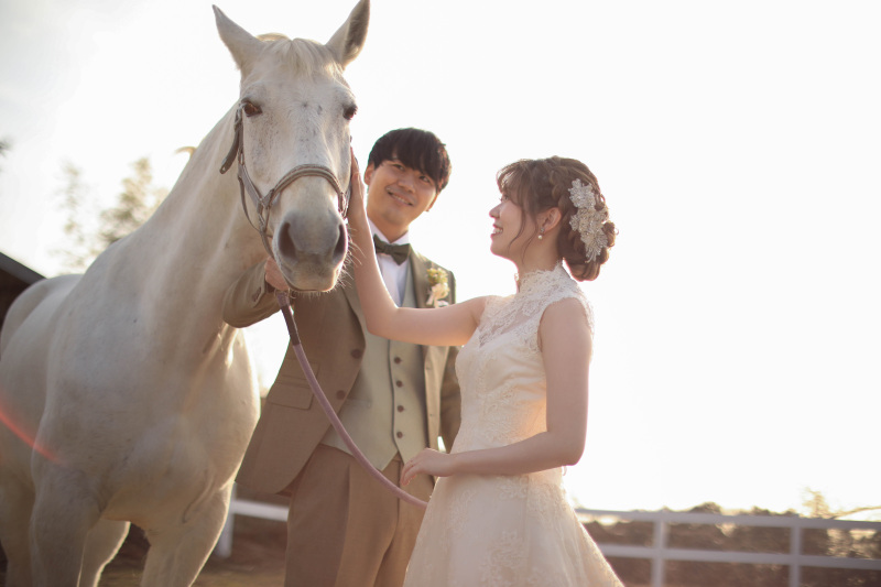 【白馬と撮影】洋装プラン|ENZOの空|全データ50カット|10ページ11カットアルバム|撮影60分付き
