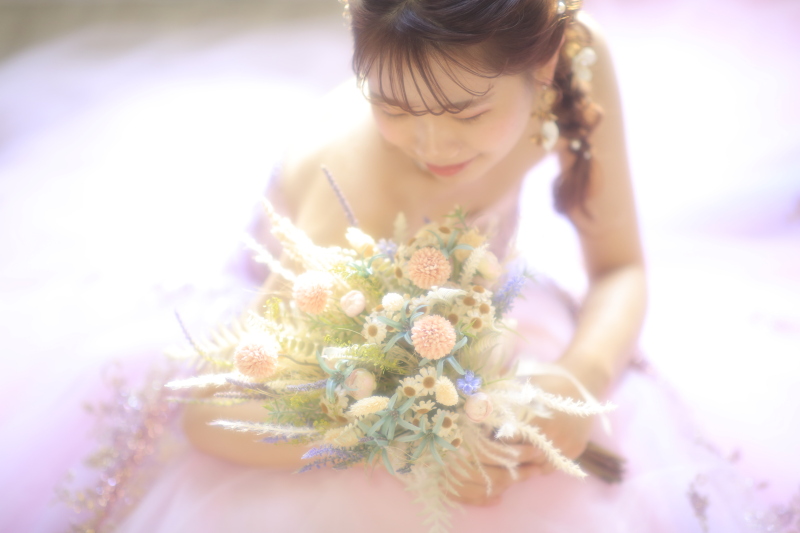 【ソロウェディング】洋装スタジオ撮影|全データ30カット|撮影60分