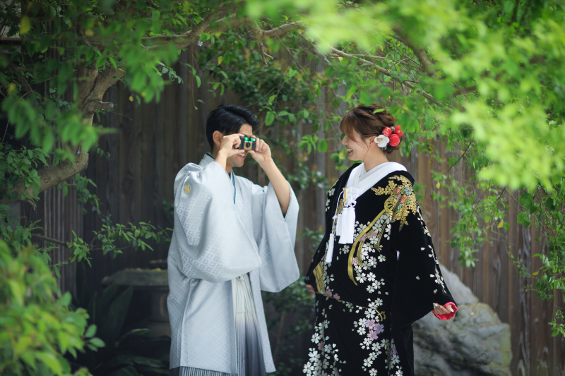 【和装スタジオ】シンプルなスタジオ撮影プラン|スタジオの庭園でも撮れる!|60分撮影・全データ50カット|ヘアメイク・着付付き