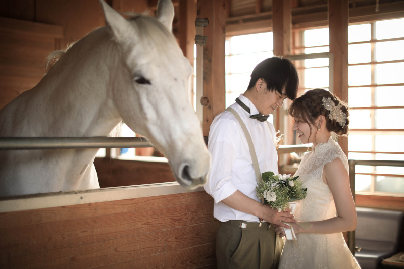 【白馬と撮影】洋装プラン|ENZOの空|全データ50カット|10ページ11カットアルバム|撮影60分付き