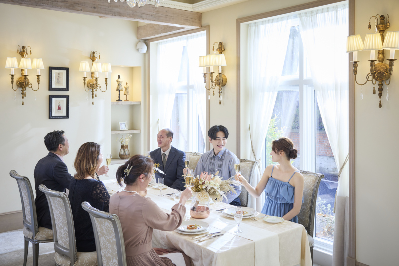 撮影後はご家族との会食も