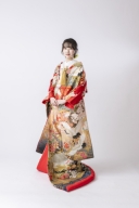 色打掛ー赤グラデーション