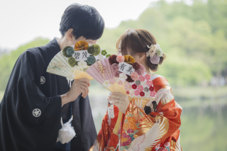 キレイな新緑と浮見堂