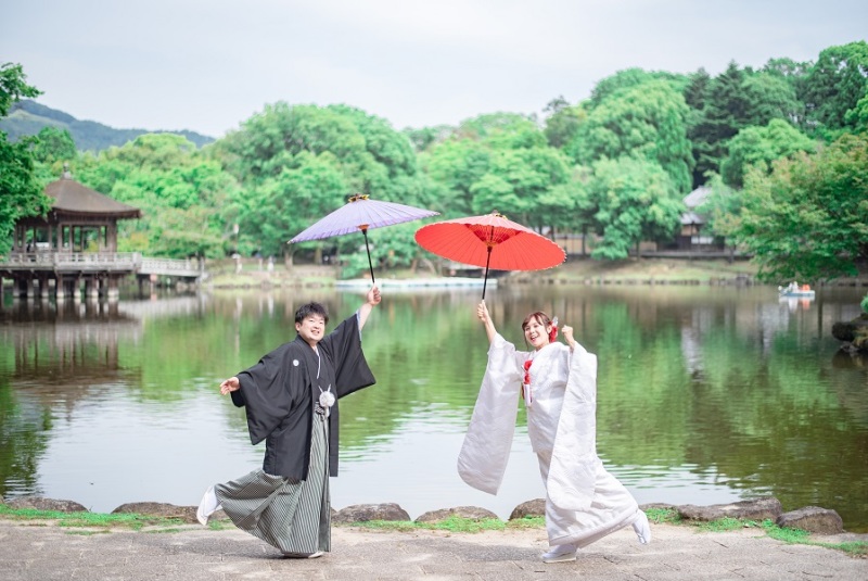 定番番傘での撮影♡