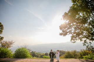 深緑で白無垢の撮影