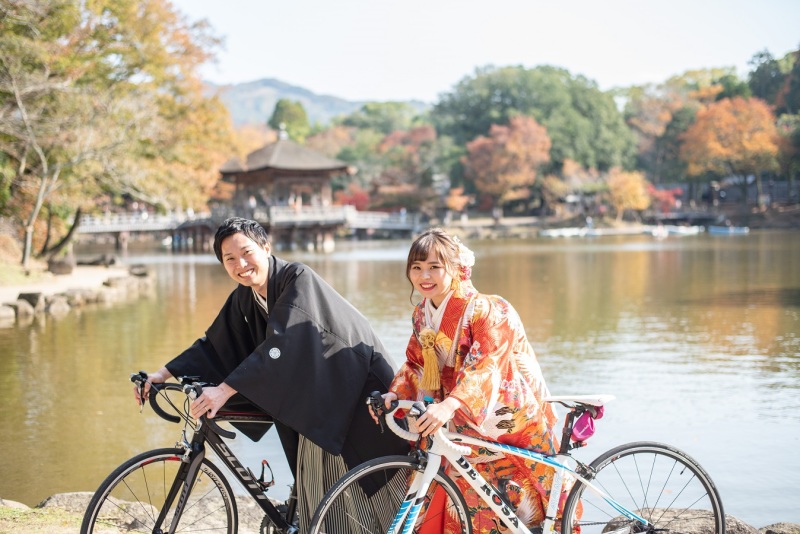 浮見堂が後ろに映り奈良感が出てます(*^^)v