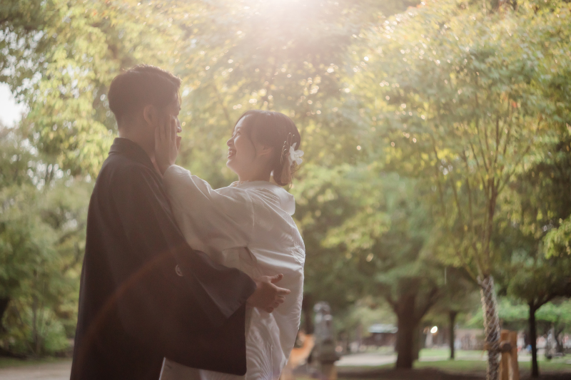 夕日と光の反射が幻想的・・・