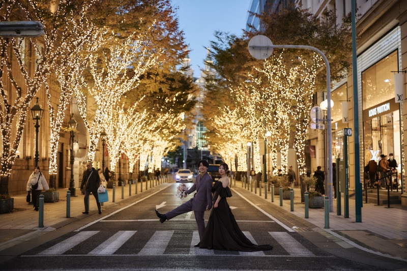 イルミネーションと共に