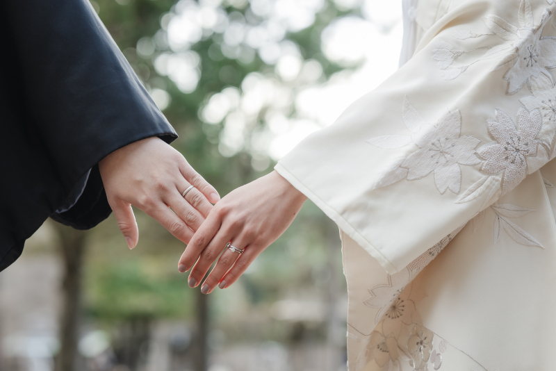 手をつなぐ、冬の奈良