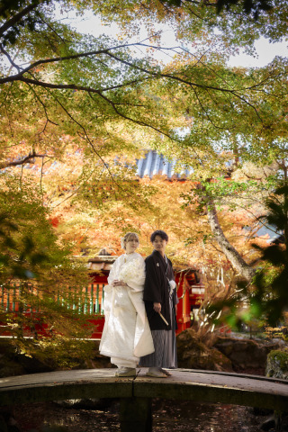 cheerful wedding_和装撮影　京都/毘沙門天堂