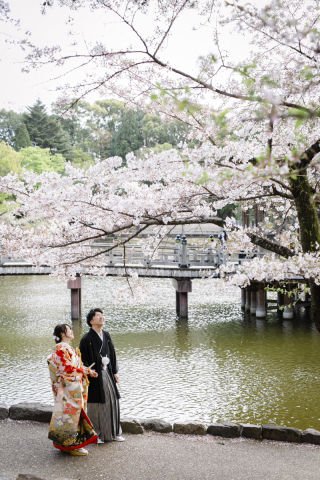 cheerful wedding_和装撮影　桜