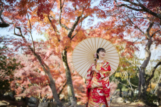 cheerful wedding_和装撮影 紅葉 浮見堂 奈良公園