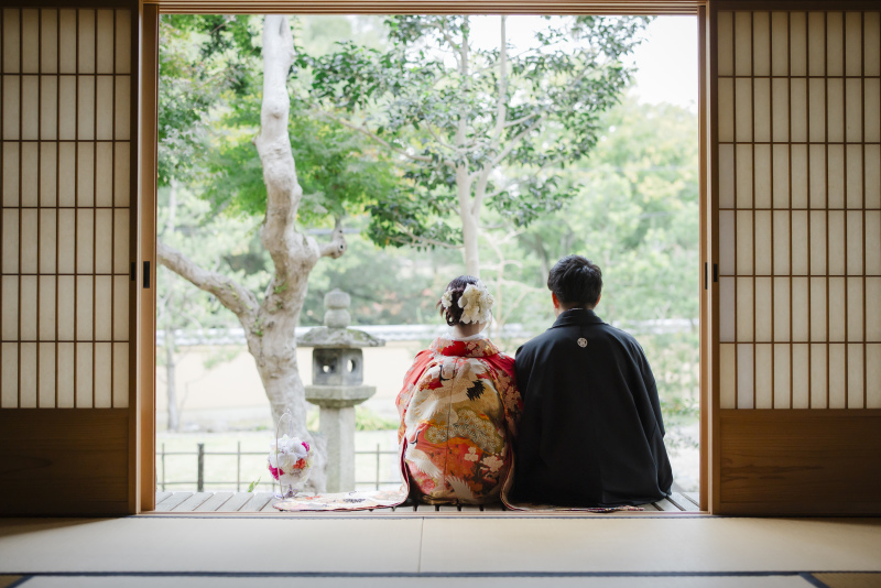 【庭園フォト】和装1着|喩峨山園地・庭園&茶室撮影|衣裳UP料金なし|平日限定