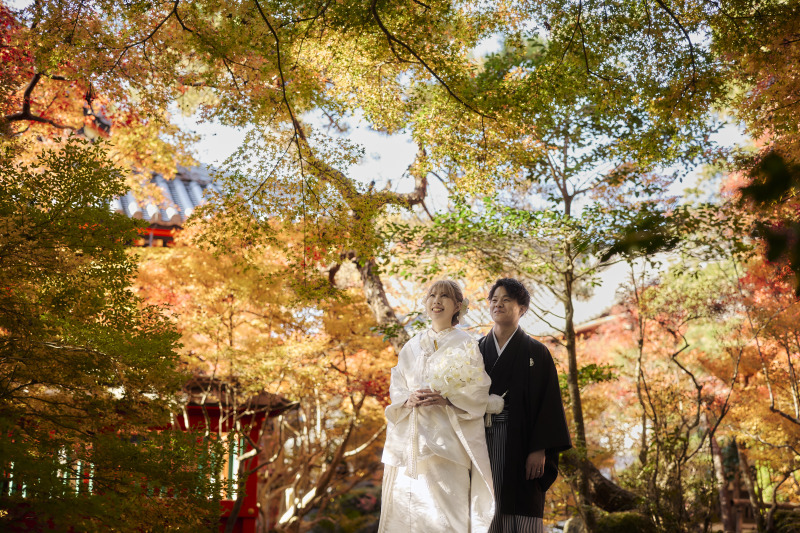 【京都・寺院】和装1着|京都五ケ室門跡のひとつ・毘沙門天堂|衣裳UP料金なし|平日限定