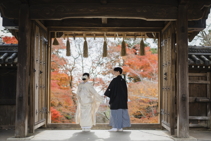 【京都・寺院】和装1着|京都五ケ室門跡のひとつ・毘沙門天堂|衣裳UP料金なし|平日限定