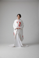 経正　まりに扇面　赤刺繍入り/WU00084