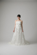 3Dフラワー散りばめエンパイア/WD00213