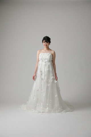 3Dフラワー散りばめエンパイア/WD00213