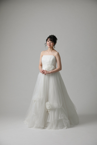 花リボン裾タックアップ/60877