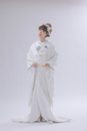 清水桜に牡丹菊/ WU00085