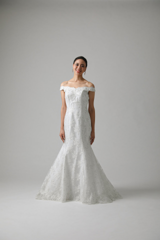 胸元シルバー刺繍　総レース/62350